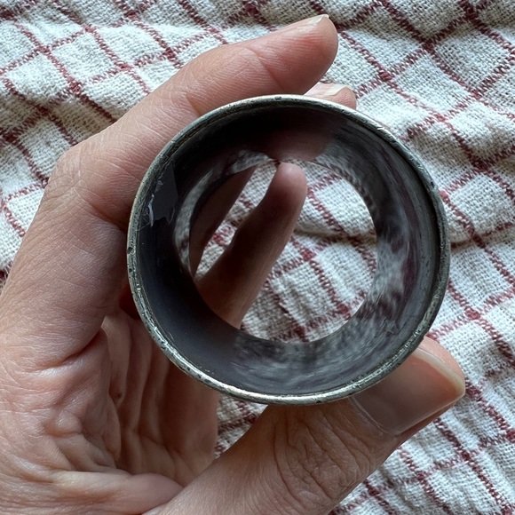 Antique napkin silver plated ring 1903 hand engraved Cornelius - Picture 6 of 6